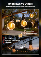 Brightown 75FT 36LED Solar String Lights Outdoor with Remote & USB Port - Image 2