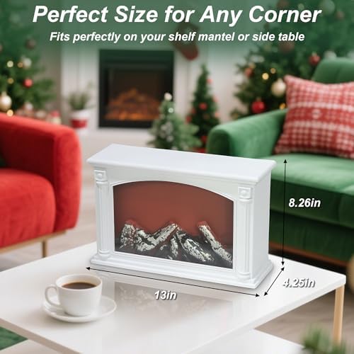 Fireplace Lanterns Decorative,Large LED Fireplace Lamp,Fake Fireplace Decor - Image 3