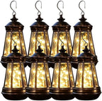 Vintage Solar Hanging Lantern LED String Light (8pcs) by Unknown