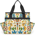Mexican Style Talavera Garden Tool Bag, Garden Tote Storage Bag with 10 Pockets, Indoor and Outdoor Bird Flower Gardening Tool Organizer for Women Men by CURLYOOT