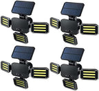 Bionic Floodlight Solar Light Outdoor Waterproof Patio Light Motion Sensor Outdoor Lights w/ Remote Control 3 Heads Wall Lights - Wireless, 50% Brighter-108 COB LED For Lawn, Garden, As Seen On TV by BellHowell
