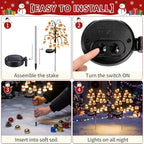 2PCS Solar-Powered Snowman Branch Light, Outdoor Christmas Decorative Light - Image 6
