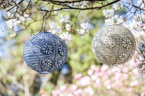 Soji Stella Market, LED Outdoor Solar Lantern, Handmade with Weather-Resistant UV Rated Tyvek, Stainless Steel Hardware, Auto sensor on/off, for Patio, Deck, (Pearl) - Image 7