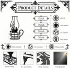 Vintage Kerosene Oil Lamp Metal Wall Art Retro Lantern Iron Wall Hanging for Farmhouse Bedroom Living Room Kitchen Indoor Home Decoration (Black,28inch) - Image 2