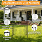 87x20 Inch Metal Garden Trellis for Climbing Plants Outdoor, Sturdy Wrought Iron Tall Plant Support for Roses Ivy Clematis Jasmine Cucumber Peas, Decorative Wire Lattice Panels (2 Pack) - Image 3
