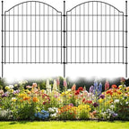 Decorative Garden Fences 24in x 30ft, 15 Pack Outdoor Fencing Animal Barrier Dog Border, Metal Wire Fence Panels for Garden Decor, Flower Bed Edging Borders for No Dig Patio Yard by CASIMR