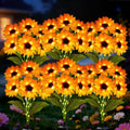 Solar Lights Outdoor, Gift for Women, Mom Grandma, 6 Pack with 36 Solar Sunflower Lights, Solar Flower Lights Waterproof, Sunflower Outside Decorative Stake Light for Landscape Yard Patio Lawn Pathway by yulloyello