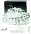 LED Rope Lights Outdoor Waterproof Daylight White: 50FT Cuttable Outside Bright 110V Lighting Connectable Flexible Plug Cool Clear Tube, Indoor Deck Patio Xmas Camping Decor, Not Flat Strip by Guotongiscommittedtocreatingthequalitydecorativeledlights