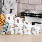 Starfish Shell Flickering Flameless Candles with Remote LED Pillar Candles Battery Operated with Timer Color Changing Electric Candles Home Kitchen Outdoor Decor - Image 4