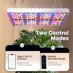 MetryGrow Grow Lights for Indoor Plants, [Smart APP & Expansive 2x2 Ft Coverage] Genuine 48Watt LED Full Spectrum Hanging Growing Plant Lamps, 8-Level Brightness（Hanging Use） - Image 3