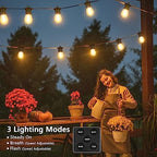 BesLowe 48FT S14 Solar String Lights Outdoor with Remote Controller - Image 6