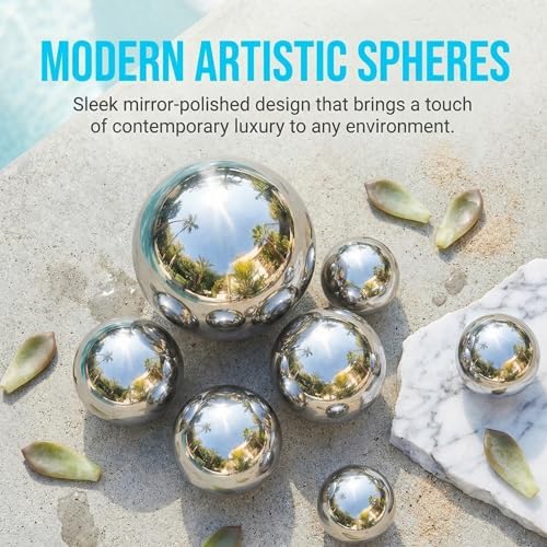 Beavorty Stainless Steel Garden Globe Mirror Finish Decorative Ball - Image 3