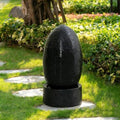 Ceramic Outdoor and Garden Fountain Home Decoration Waterfall Water Feature (Egg 12 INCH Black) by Unknown
