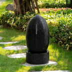 Ceramic Outdoor and Garden Fountain Home Decoration Waterfall Water Feature (Egg 12 INCH Black) by Unknown