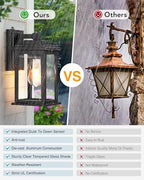 VIANIS Dusk to Dawn Outdoor Lights for House, Black Outdoor Light Fixture, Waterproof Exterior Lighting Fixtures Wall Mount, Outdoor Wall Lights for House, Garage, Garden, Porch,Hardwired, Non-Solar - Image 6