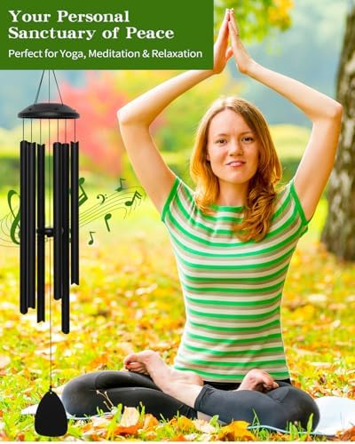 48" Wind Chimes for Indoor and Outdoor, Deep Bass Tone and Professional Tuned Aluminum Wind Chimes for Patio Garden Memorial, Sympathy Gift for Loss of Loved One, Housewarming Gift - Image 4
