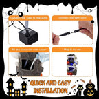 Halloween Water Fountain, 18.3-Inch LED Skull & Pumpkin Head Patio Fountain - Image 5