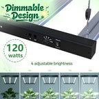 Grow Light FARMLITE 120W Grow Lights for Indoor Plants Full Spectrum LED Growing Light Plant Hanging Growing Bar Lamps Seedling Daisy Chain Dimmable Board 2x2ft Coverage (120, Watts) - Image 4