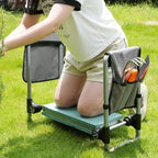 Garden Kneeler and Seat Bench Garden Workseat,Upgraded Smart Folding Gardening Bench Widen EVA Foam Kneeling Pad and Detachable Tool Pouch Portable Gardening Stools for Back Yard Outdoor Fishing - Image 2
