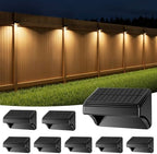 Bridika Solar Fence Lights, Outdoor Waterproof Warm White & Color Glowt, LED, for Backyard, Patio, Deck Railing, Stair Handrail, Pool and Wall (8 Packs) by Bridika
