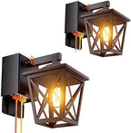 Ehaho Porch Light with GFCI Outlet Aircraft Grade Aluminum Alloy Black 2PCS by Ehaho