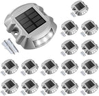 VOLISUN Solar Deck Driveway Dock Lights,Solar Pathway Lights,White 16 Pack by VOLISUN