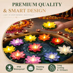 Liliful 48 Pcs Diwali Floating Lotus Lights, 3.94 Inch, 8 Colors - Image 5