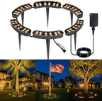 Outdoor Ring Tree Lights 6 Pack, Landscape Uplighting for Trees by Kelvinlux