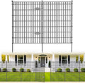 No Dig Garden Fence, Dog Fencing Outdoor for Yard, 5 Panels with Gate by OutdoorFence