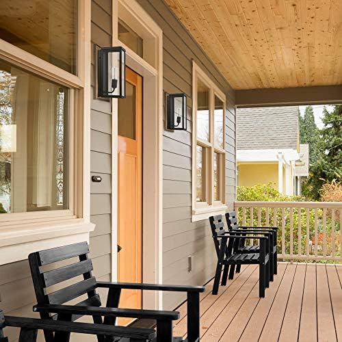 Globe Electric 44199 Donald 1-Light Outdoor Indoor Wall Sconce, Bronze, Clear Glass Shade, Bulb Included - Image 4