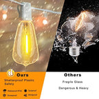 White Outdoor String Lights Waterproof 100FT Patio Lights for Wedding Yard - Image 2