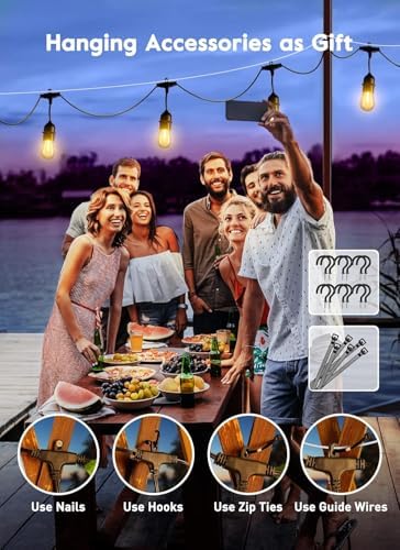 Outdoor String Lights, 157FT 50 Bulbs Shatterproof Patio Lights with Remote - Image 4