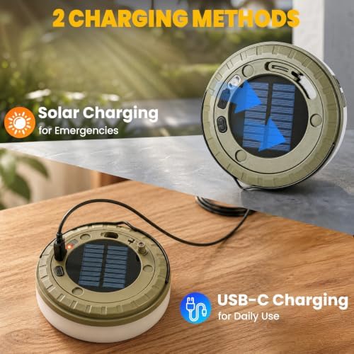 2Pack Solar Camping String Lights, 32.8FT Warm/RGB Rechargeable Tent Lights - Image 3