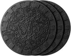 HF by LT Deluxe Rubber Stepping Stone, Butterflies Design, Heavy Duty 13" All-Weather Garden Tile, Black, Set of 3 by HFbyLT