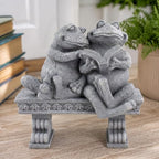 Frog Garden Statue Outdoor Decor, Cute Vintage Frogs Reading a Book on Bench Resin Sculpture, Animal Yard Art for Patio, Lawn, Yard, Housewarming Garden Gifts for Women (Grey) by Unknown