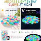 Colorful Glow in the Dark Rocks, 200/400/600/1000PCS Colorful Luminous Decorative Stones, Pebbles for Garden Walkway Aquarium Fish Tank Patio Lawn Yard DIY Decor (Yellow,1000) - Image 4