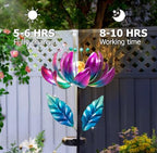 Outdoor Garden Decor Solar Spinners Lights - Metal Wind Spinner Solar Lights for Yard, Patio, Garden Lawn Oranments - Image 3