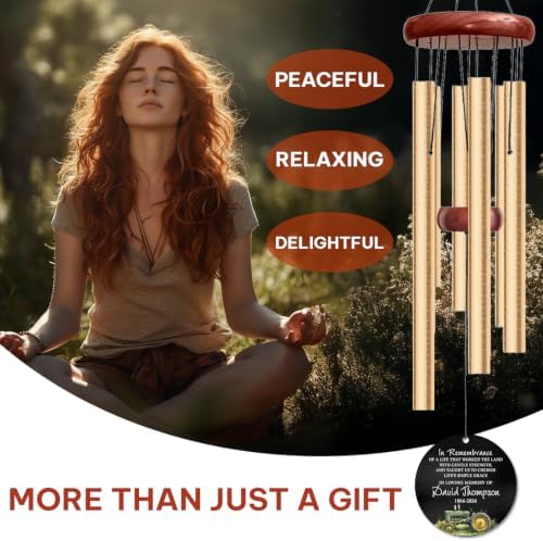 Tractor Memorial Wind Chime Personalized, Custom Name Farmer Sympathy Gift, in Remembrance Farm Life Gift, Bereavement Outdoor Windchimes Garden Decor Soothing Tones - Image 3