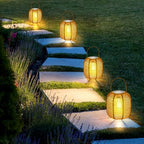 HPC Decor 2 PK Solar Lanterns-Outdoor Lanterns Waterproof, Rattan Solar Lights, Hanging Solar Lanterns Outdoor,Solar Lamp Lights,Decoration Lights for Garden,Patio,Porch,Trees,Pathway,Outside. - Image 6
