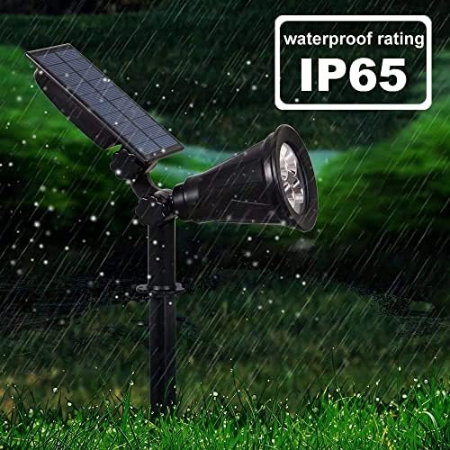 Solar Landscape Lights, 4 LED Solar Spotlights 2 in 1 Waterproof Security Light Solar Lights Outdoor for Tree,Patio,Yard (Blue) - Image 7