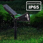 Solar Landscape Lights, 4 LED Solar Spotlights 2 in 1 Waterproof Security Light Solar Lights Outdoor for Tree,Patio,Yard (Blue) - Image 7