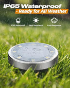 btfarm 10 Pack Solar Lights Outdoor Waterproof, 8 LED Solar Ground Lights - Image 3