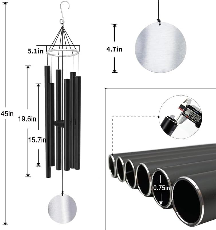 Wind Chimes for Outside Deep Tone Memorial Sympathy Wind Chime - Image 2