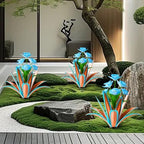 TOMBABY Huge Metal Agave Plants Outdoor Decoration Outdoor Garden Decorated with Flowers Mexican Yard Art Plant Garden Gift (Blue 1 Pack) - Image 4