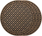 HF by LT Deluxe Rubber Stepping Stone, Provence Design, Heavy Duty 13" All-Weather Garden Tile, Black with Antique Bronze Finish, Set of 3 by HFbyLT