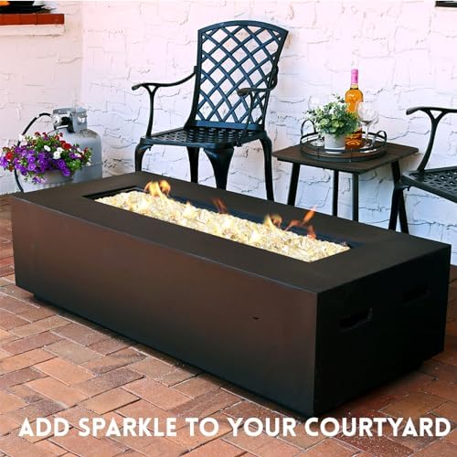 GasSaf 1/2 Inch Gold Fire Glass Reflective Tempered Fireglass, 10 lb - Image 6