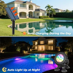 T-SUN Solar Pond Lights, 3-in-1 RGB Solar Underwater Pond Lights - Image 2