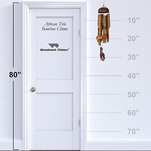 Woodstock Chimes Asli Arts Collection, African Trio Bamboo Chime, 32'' Bamboo Wind Chimes for Outdoor, Patio, Home or Garden Décor (CAT601) - Image 5