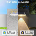 Solar Fence Lights Outdoor - 2700/4000/6000K 3 Modes, IP65 Waterproof Fence Solar Lights Outdoor, Fence Light Solar Powered for patio decor/Railing/Step and Wall - Unique Housewarming Gifts（8 Pack) - Image 4