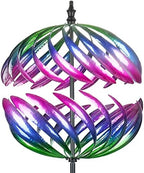 MUMTOP Wind Spinner Outdoor 360° Dual-Rotation Metal Wind Sculpture, Purple by MUMTOP